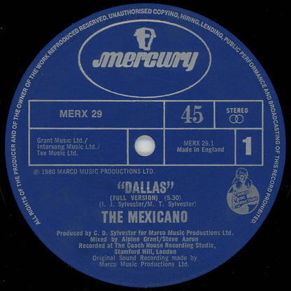 The Mexicano / BBRA : Dallas / Nightlife Groove (12")