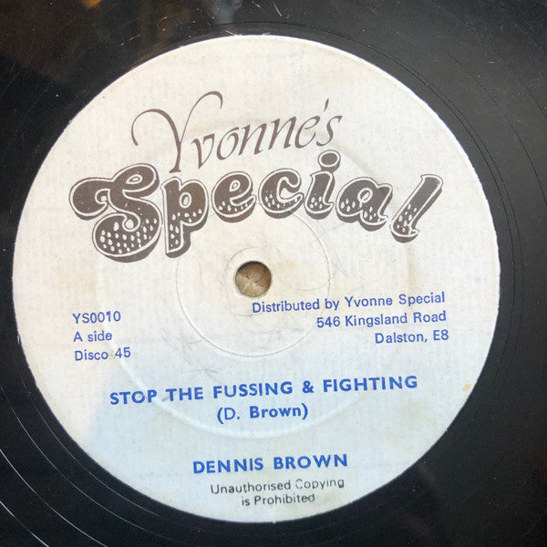 Dennis Brown : Stop The Fussing & Fighting / Rocking Time (12")