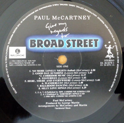 Paul McCartney : Give My Regards To Broad Street (LP, Album)