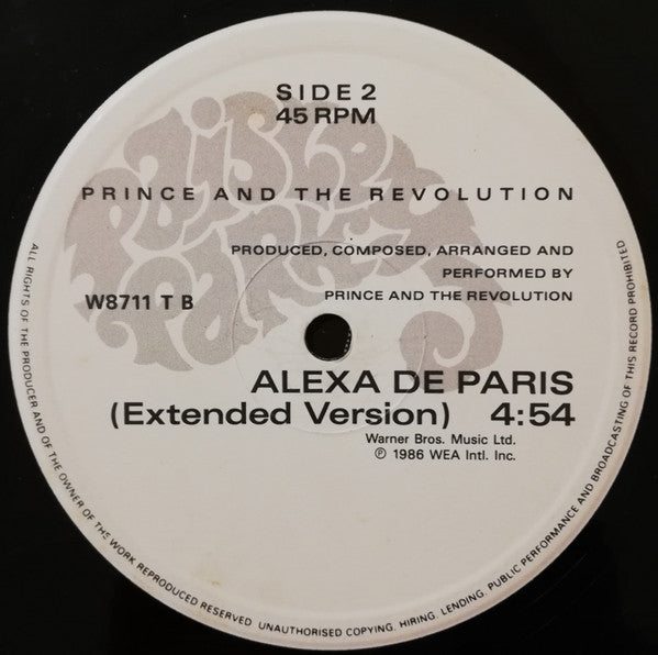 Prince And The Revolution : Mountains (Extended Version) (12", PRS)