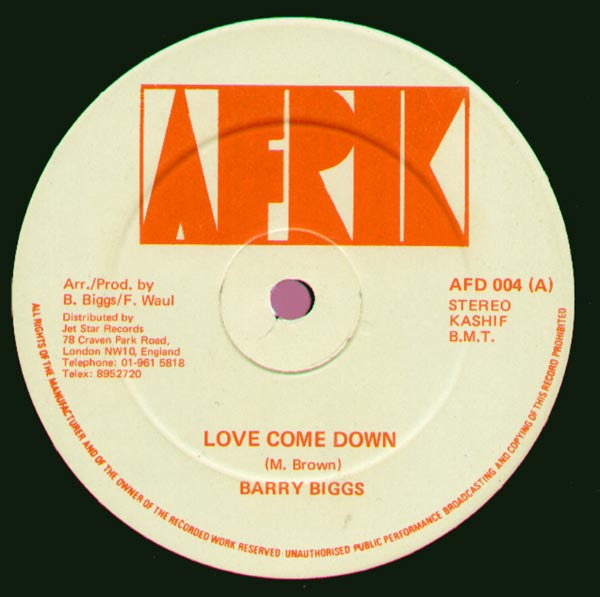 Barry Biggs : Love Come Down (12")