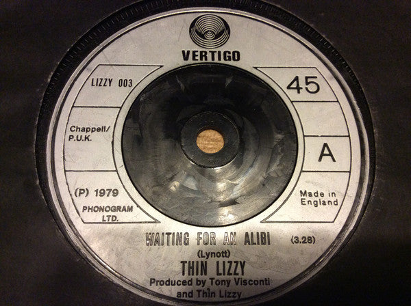 Thin Lizzy : Waiting For An Alibi (7", Single, Com)