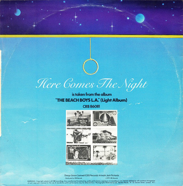 The Beach Boys : Here Comes The Night (12", Single, Ltd)