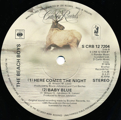 The Beach Boys : Here Comes The Night (12", Single, Ltd)