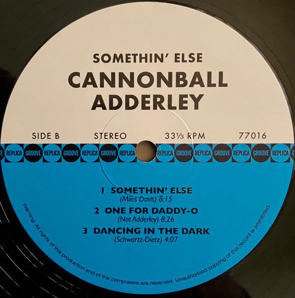 Cannonball Adderley : Somethin' Else (LP, Album, RE, DMM + CD, Album, RE)