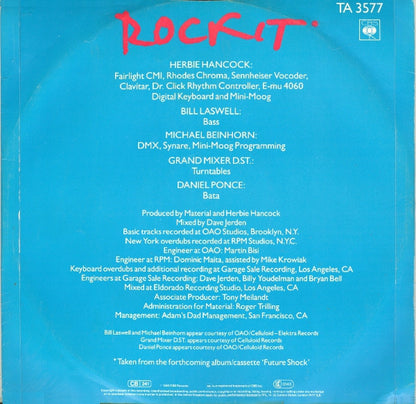 Herbie Hancock : Rockit (S-t-r-e-t-c-h-e-d Version) (12", Single)