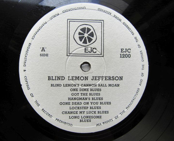 Blind Lemon Jefferson & Ramblin' Thomas : Blind Lemon Jefferson & Willard 'Ramblin' Thomas (LP, Comp)