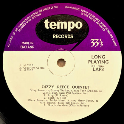 Dizzy Reece Quintet : A New Star... (10", Mono)