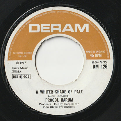 Procol Harum : A Whiter Shade Of Pale (7")