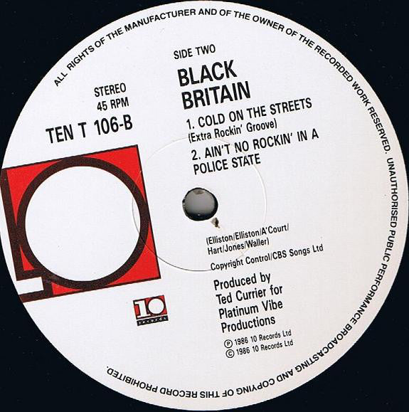 Black Britain : Ain't No Rockin' In A Police State (12")