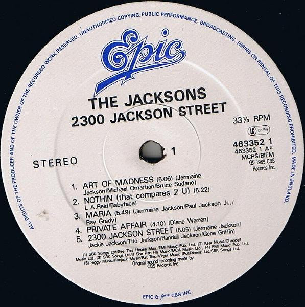 The Jacksons : 2300 Jackson Street (LP, Album)