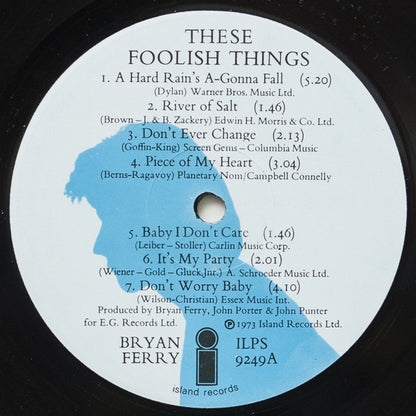 Bryan Ferry : These Foolish Things (LP, Album)