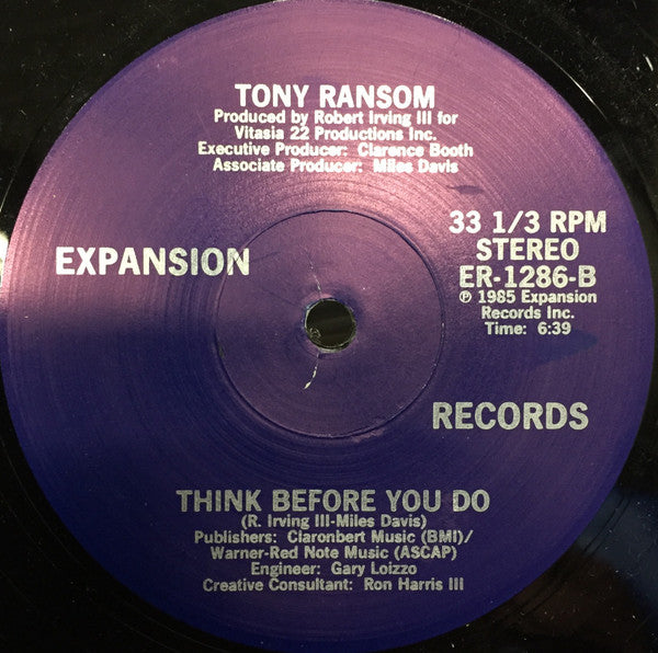 Tony Ransom : Stay If You Wanna (12")