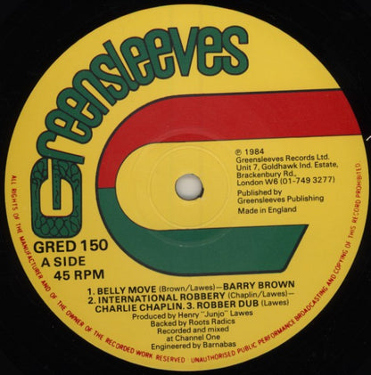 Barry Brown / Charlie Chaplin (2) : Belly Move / International Robbery (12")