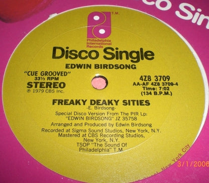 Edwin Birdsong : Lollipop / Freaky Deaky Sities (12")