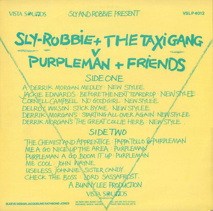 Sly & Robbie + The Taxi Gang Versus Purpleman : Sly-Robbie + The Taxi Gang V Purpleman + Friends (LP, Album)