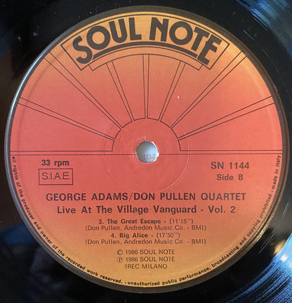 George Adams - Don Pullen Quartet : Live At The Village Vanguard - Vol. 2 (LP, Album)