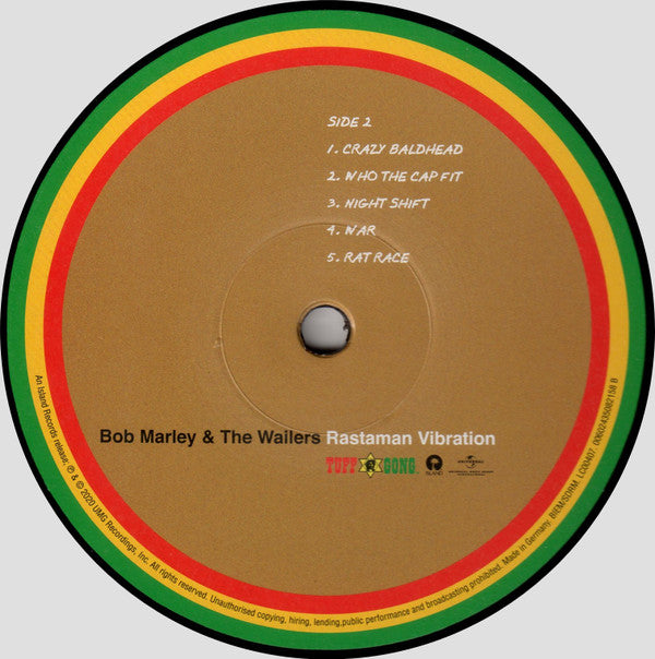 Bob Marley & The Wailers : Rastaman Vibration (LP, Album, Ltd, RE, RM, Gat)