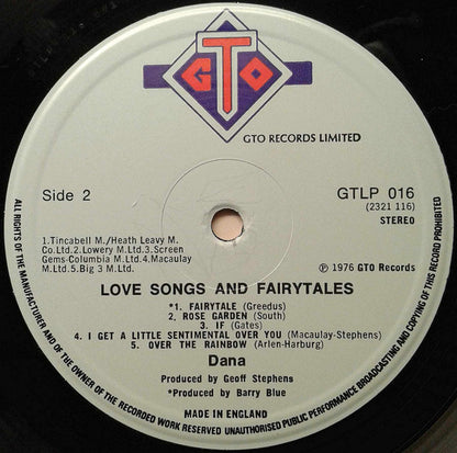 Dana (9) : Love Songs & Fairytales (LP, Album)