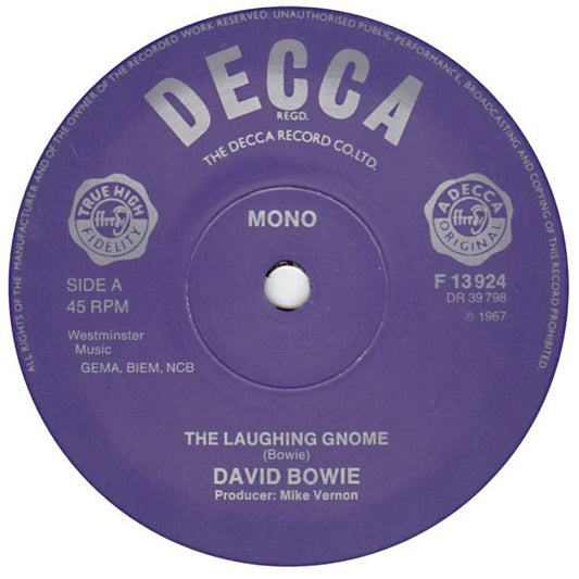 David Bowie : The Laughing Gnome (7", Mono, RE)