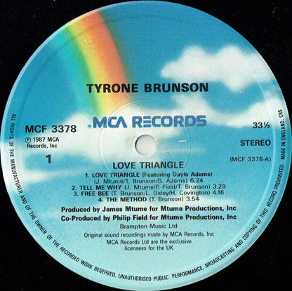 Tyrone Brunson : Love Triangle (LP, Album, RE)