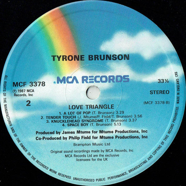 Tyrone Brunson : Love Triangle (LP, Album, RE)