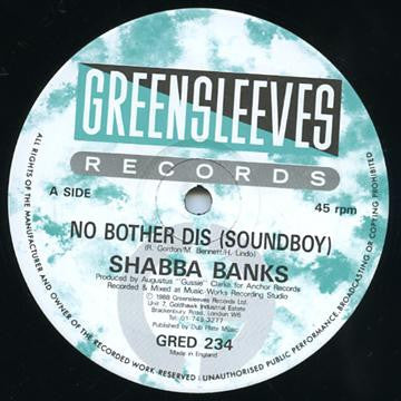 Shabba Ranks : No Bother Dis (Soundboy) (12")