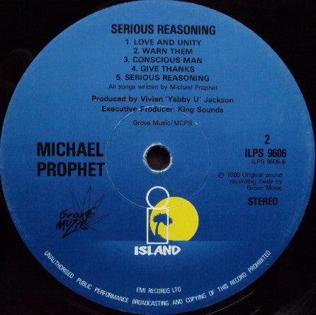 Michael Prophet : Serious Reasoning (LP, Album)