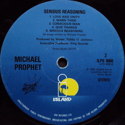 Michael Prophet : Serious Reasoning (LP, Album)