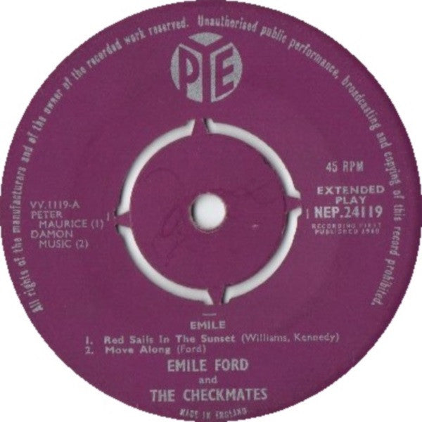 Emile Ford & The Checkmates : Emile (7", EP, Mono, Pus)