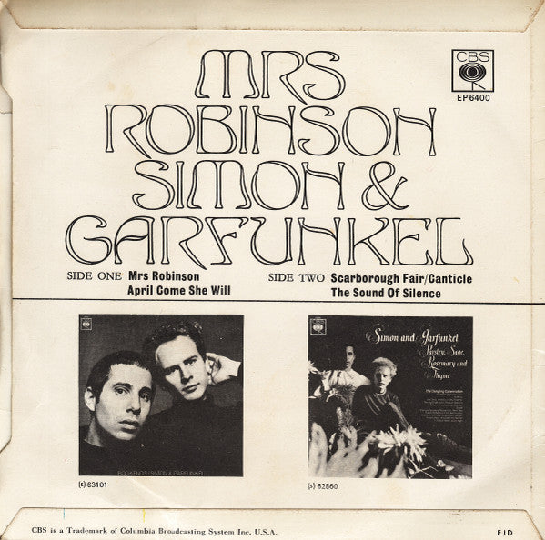 Simon & Garfunkel : Mrs. Robinson (7", EP)