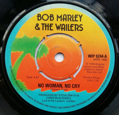 Bob Marley & The Wailers : No Woman, No Cry (7", Single, RE)