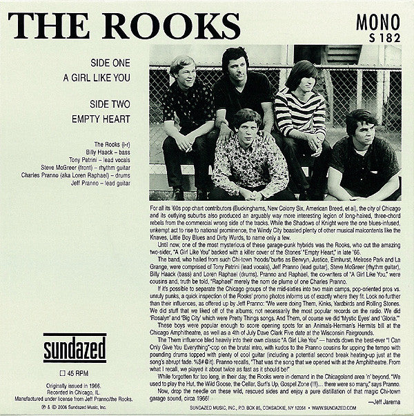 The Rooks (2) : A Girl Like You (7", Single, Mono)