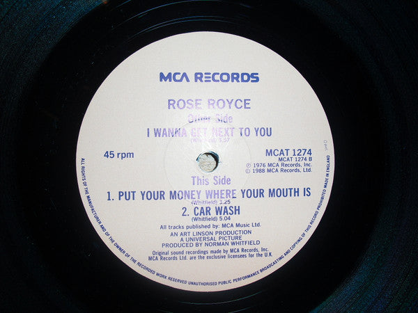 Rose Royce : I Wanna Get Next To You (12", Single)