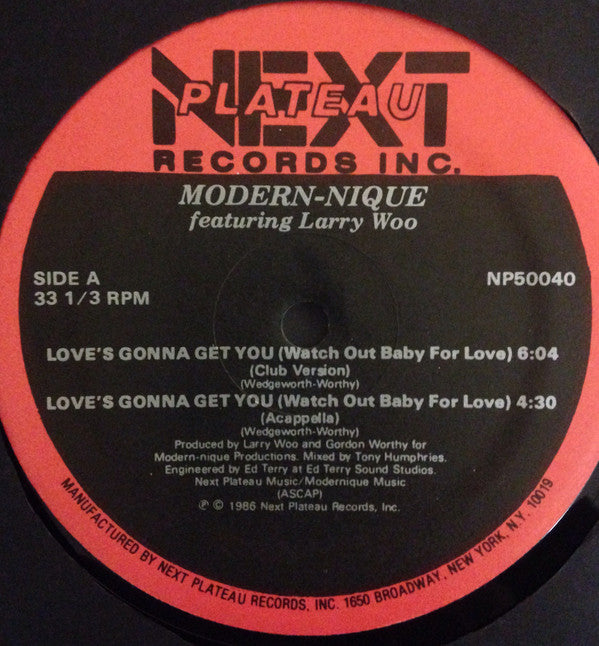 Modern-nique : Love's Gonna Get You (Watch Out Baby For Love) (12")