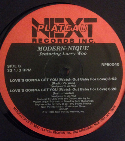 Modern-nique : Love's Gonna Get You (Watch Out Baby For Love) (12")