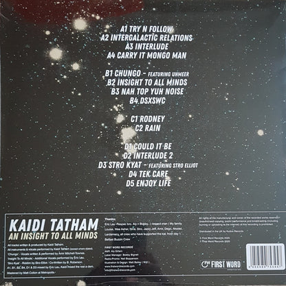 Kaidi Tatham : An Insight To All Minds (2x12", Album)