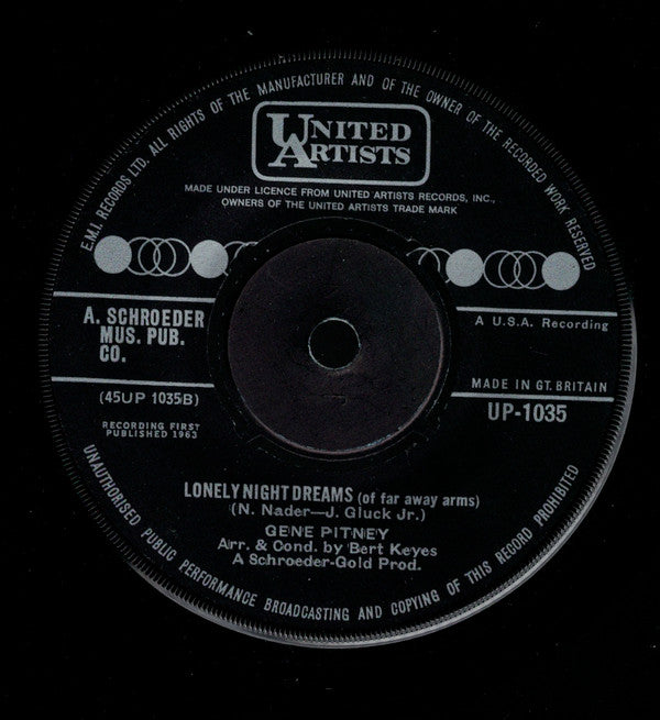 Gene Pitney : Twenty Four Hours From Tulsa (7", Single)