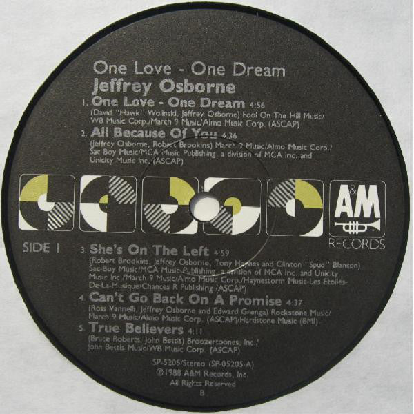 Jeffrey Osborne : One Love - One Dream (LP, Album)