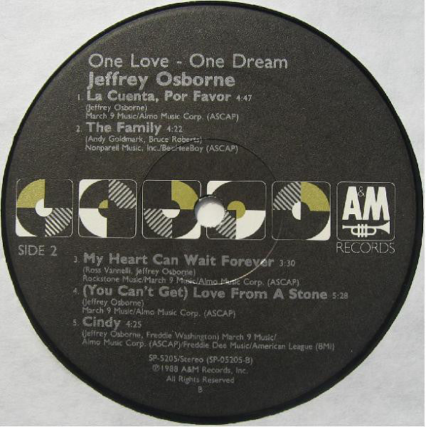 Jeffrey Osborne : One Love - One Dream (LP, Album)