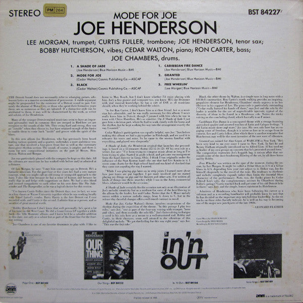 Joe Henderson : Mode For Joe (LP, Album, RE, RM, DMM)