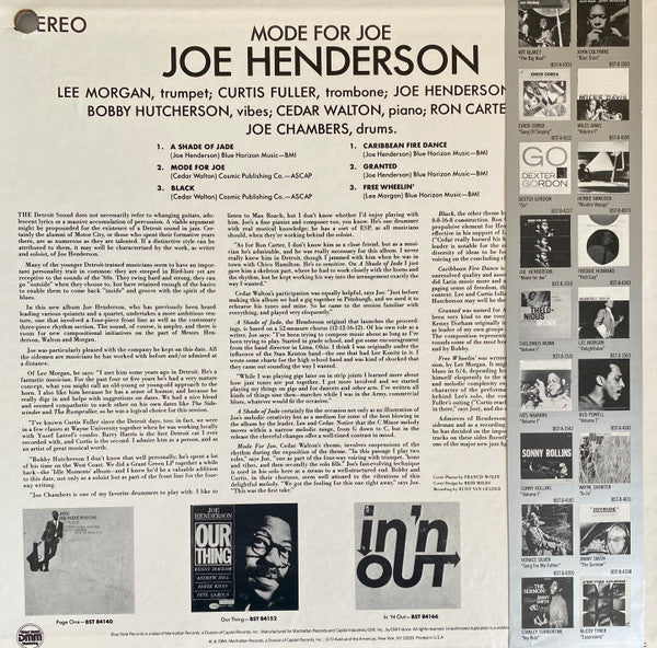 Joe Henderson : Mode For Joe (LP, Album, RE, RM, DMM)