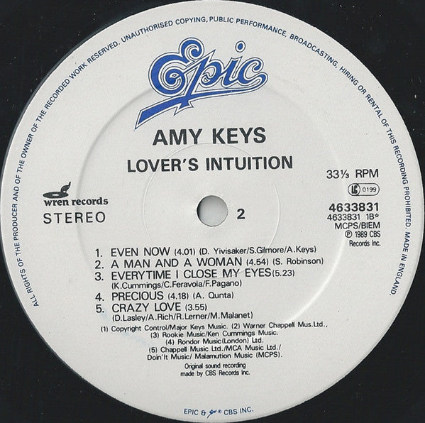 Amy Keys : Lover's Intuition (LP)