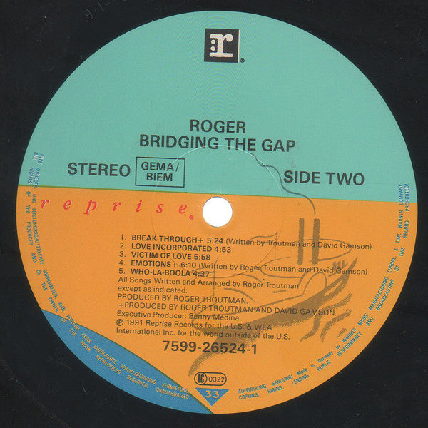 Roger Troutman : Bridging The Gap (LP, Album)