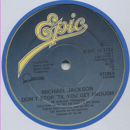 Michael Jackson : Don't Stop 'Til You Get Enough / I Can't Help It (12", Single)