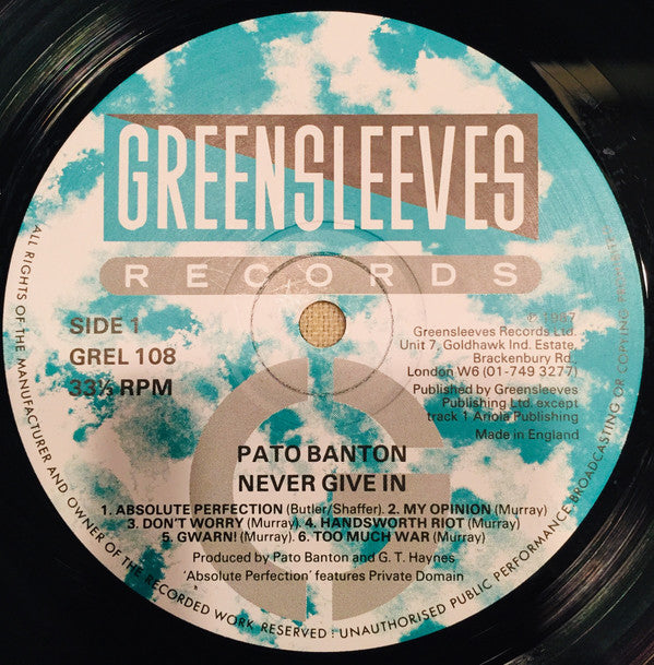 Pato Banton : Never Give In (LP, Album)