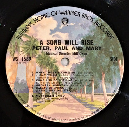 Peter, Paul & Mary : A Song Will Rise (LP, Album, RE, Pal)