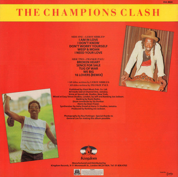 Frankie Paul v Leroy Sibbles : The Champions Clash (LP, Album)