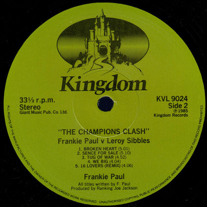 Frankie Paul v Leroy Sibbles : The Champions Clash (LP, Album)