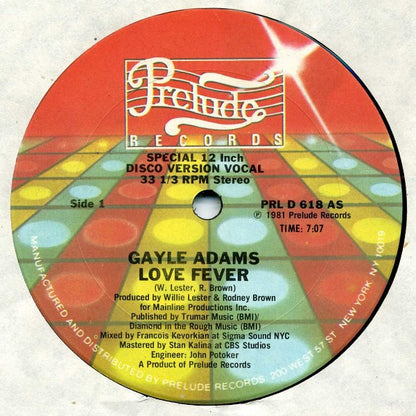 Gayle Adams : Love Fever (12")